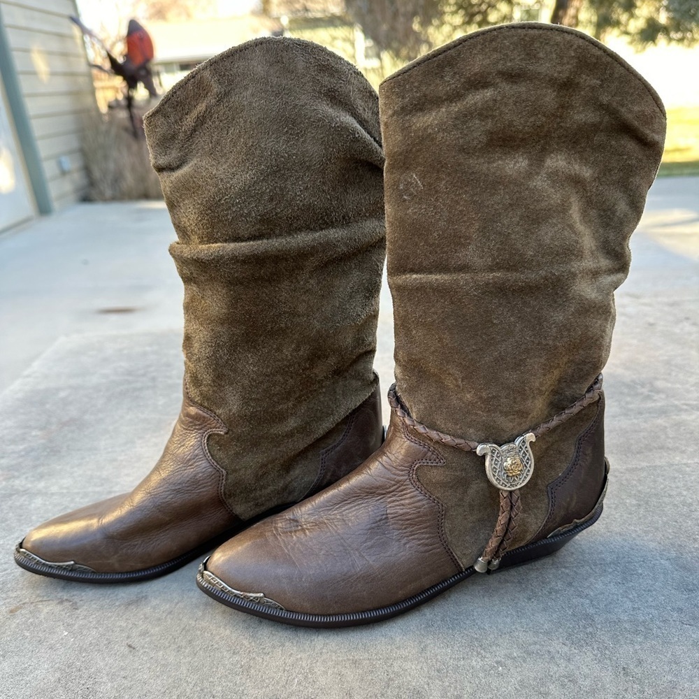 Zodiac Brown Suede and Leather Boots